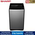 Sharp ES-X858 Full Automatic Washing Machine - 8 Kg. 