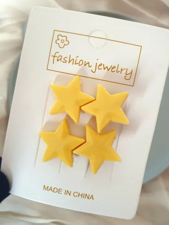 Star%20Hairpin%20/Side/Duckbill%20Yellow/Blue%20Clip%20For%20sweet%20Girl/Women%20-%20Image%203