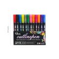 Contour pen double line contour pen metal glitter pen set marker pen account pen highlighter brush wholesale. 