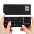 Mini Wireless Keyboard USB Portable Black Multi Function Ultra Thin Backlit 100RF 2.4G(Black ). 