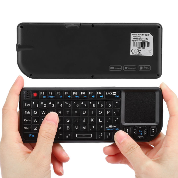 Mini%20Wireless%20Keyboard%20USB%20Portable%20Black%20Multi%20Function%20Ultra%20Thin%20Backlit%20100RF%202.4G(Black%20)%20-%20Image%204