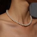 2023 Trend Wedding Party Jewelry Big Pearl Choker Necklace For Women Elegant White Imitation Pearl Necklaces X0172.