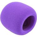 2 Ps Microphone Cover Sponge Foam Mic Cover Handheld Microphone Windscreen Shield Protection Micro Foam Filter Purple 60*40*35mm. 