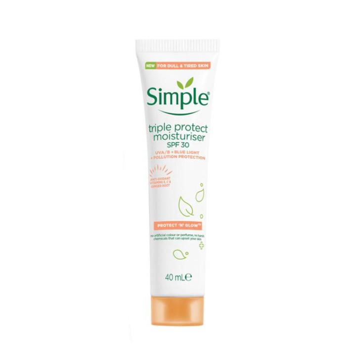 Simple Protect n Glow Triple Protect Moisturiser Spf30 (40ml)