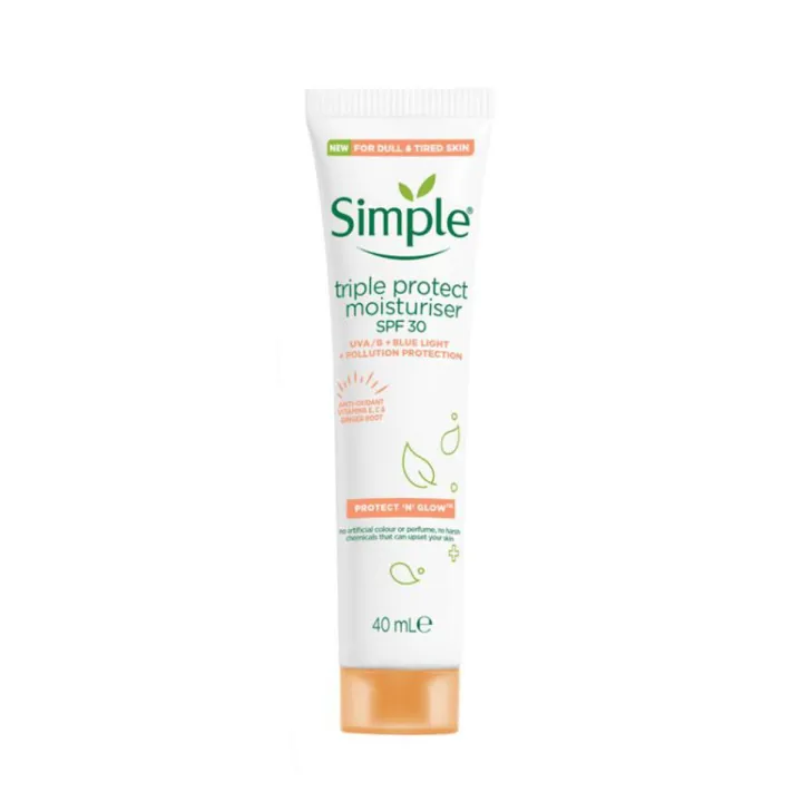 Simple Protect n Glow Triple Protect Moisturiser Spf30 (40ml)