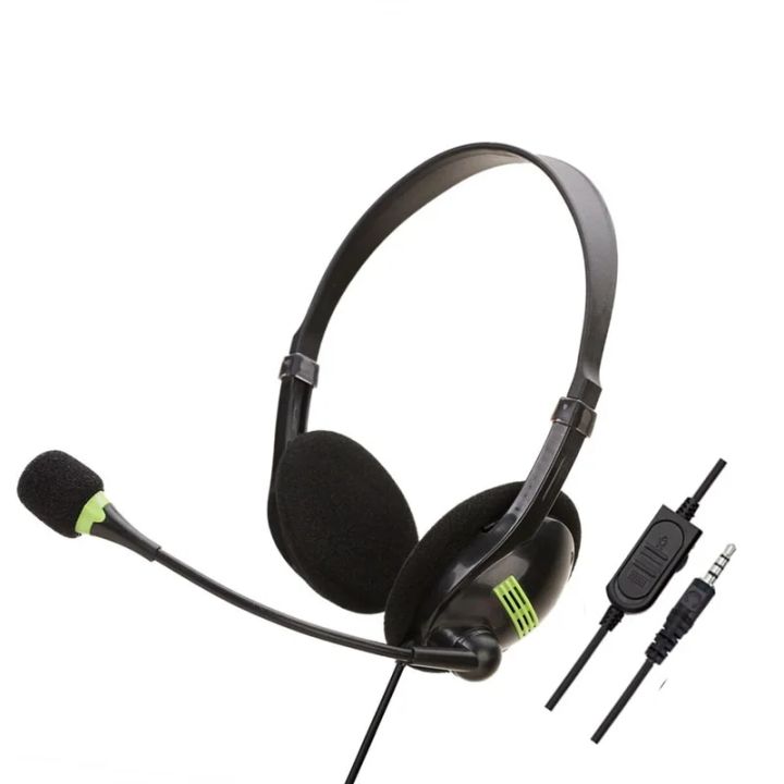 【3C VictoryEagle】3.5mm USB Headset Microphone for PC Multi-Key Control Call Wired Headphones HD Microphone For PC