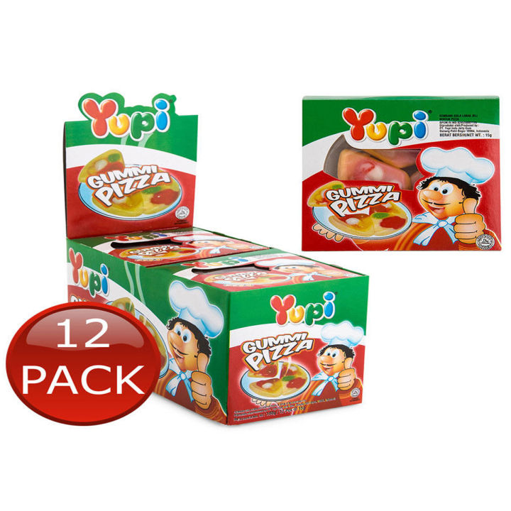 Yupi Gummy Pizza 12 Pcs Each 14gm - 168 gm pack