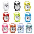 Nordic Mini Alarm Clock Creative Pointer Table Clock Round Bedside Clocks Best Desktop Decor. 