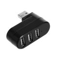 Mini USB Hub 2.0 Adapter Rotatable -High Speed U Disk Reader Splitter 3 Ports USB 2.0- for Computer PC Laptop Mac Accessories.