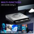 External CD/DVD Drive Burner, CD ROM DVD Player Portable CD Reader. 