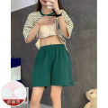 Manufacturers: foreign trade, summer pajamas with bra pads, women's short-sleeved shorts, imitation cotton stripes, simple sports loungewear, can be worn outside.