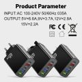 65W USB-C Wall Charger PD15W 5V/3.1A 5 Port Cube Power Plug Adapter Multi-port Mobile Phone Chargers For Samsung iPhone 14.