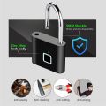 【Top Picks】 KERUI Keyless USB Charging Fingerprint Lock Smart Padlock Waterproof Door Lock 0.2sec Unlock Portable Anti- Padlock Zinc. 