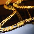 Golden Metal Fashionable Chain For Men - Chain.