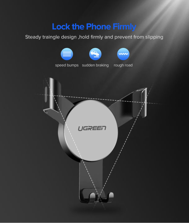 U%20GREEN%20LP130%20Gravity%20Drive%20Car%20Mount%20for%20Mobile%20Smartphone%20Support%20Cell%20Phone%20Stand%20for%20iPhone%2013%2012%20Pro%20Auto-Clamp%20Firm%20Grip%20Universal%20Fit%20Mobile%20Stand%20#40907%20-%20Image%206
