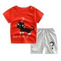 (New) 2 pcs/set unisex baby short sleeved tops shorts children home wear.