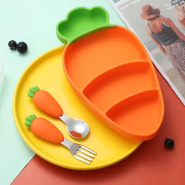 %E3%80%90NEW%E3%80%91%20Children%20Silicone%20Dinner%20Pate%20Carrot%20Bowl%20Stainless%20Steel%20Fork%20Spoon%20Tableware%20Set%20Baby%20Food%20Supplementary%20Meal%20Plate%20Baby%20Stuff%20-%20Image%205
