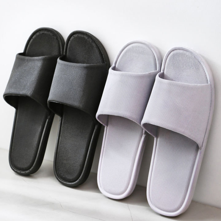 Japanese style home slippers women's summer indoor home bathroom non-slip hotel couple sandals for home men to wear outside