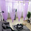 Korean Style Pastoral Lace Finished White Yarn Curtain Mesh Curtains White Sand Living Room Balcony Bay Window American Country Curtain Rod. 