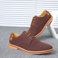 2022 Spring Suede Leather Men Shoes Oxford Casual Shoes Classic Sneakers Comfortable Footwear Dress Shoes Large Size Flats Wearhouse. 