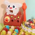 4 IN1 Baby Montessori Toys Pull Carrot Whac-A-Mole Whack-a-mole Toy Toddler Fishing Feeding Animal Theme Knocking Game Luhuai CVC. 