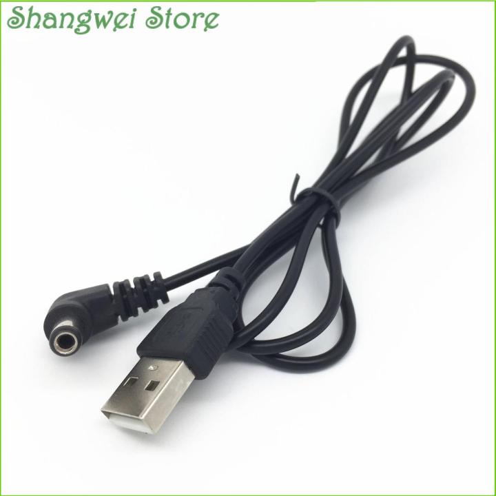 90 Angle PC Laptop USB Male To 5V DC 5.5mm X 2.1mm Barrel Connector ...