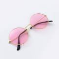 Aesthetic Pink Lens Eyewear Statement Round Sunglasses for Streetwear & Casual Fashion.
