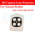 3D Back Camera Lens Glass Protector for Xiaomi Redmi Note 14/ 14 Pro / 14 Pro Plus 4G 5G | Full Camera Coverage I 3D Lens Shield I Oil Resistant. 