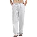 Linen Wide Leg Pants Men Oversize Casual Linen Trousers Solid Big Plus Size 5XL Streetwear Summer Men's Clothes Black Pants. 