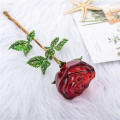 Handcrafted  Glass Rose Durable Transparent Double Rose Valentines Day Gift Gift Boxed  Valentines Day Rose for Valentine's Day Birthday Present Girlfriend Gift Home Decor Romantic Surprise. 