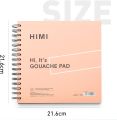Himi High-Quality Art Gouache Pad 8.5x8.5 inches 50 Sheets - Multi-Purpose for Sketching, Colored Pencils, and Acrylic. 