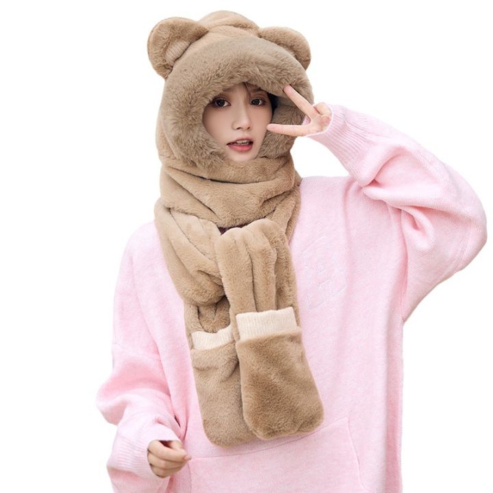 Bear%20hat,%20scarf,%20gloves,%20one-piece%20three-piece%20set%20for%20women,%20autumn%20and%20winter,%20Korean%20version%20of%20students,%20cute%20thickened%20knitted%20plush%20hat%20-%20Image%205