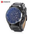 Curren 8225 Fashion Men Quartz Wristwatch Creative Leather Strap Sports Watch - Hand Watch.