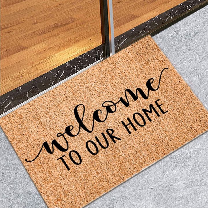 Doormat Welcome Letter Print Entrance Hallway Rectangle Printed