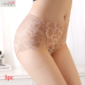 3PCS Sexy Floral Lace Panties Women Briefs Low Waist Soft Lingerie ComfortableFemale Underwear Girls Intimates Panties XL-xxxxl. 