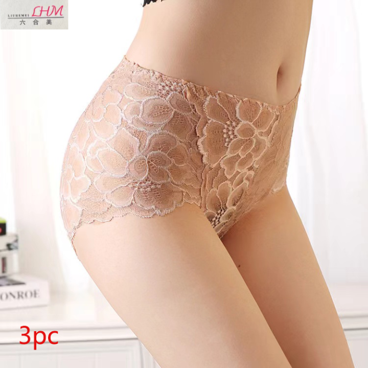 3PCS Sexy Floral Lace Panties Women Briefs Low Waist Soft Lingerie ComfortableFemale Underwear Girls Intimates Panties XL-xxxxl
