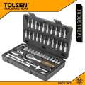 TOLSEN 46Pcs Socket Ratchet Wrench Set (1/4" Drive) Industrial Series  Model: 15138. 