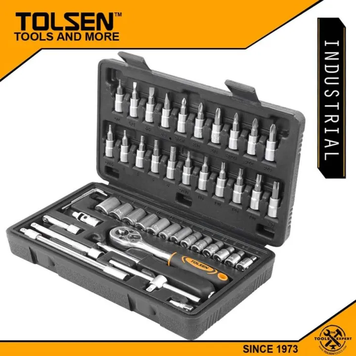 TOLSEN%2046Pcs%20Socket%20Ratchet%20Wrench%20Set%20(1/4"%20Drive)%20Industrial%20Series%20%20Model:%2015138%20-%20Image%202