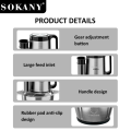 Sokany Wonder Chopper SK-06019 Electric Meat Grinder Food Processor Vegetable Mincer Blender 6-in-1 Stainless Steel 3.0L with 800W Copper Motor Double Layer Four Blades for Home Kitchen - Multi-functional Kitchen Appliance, Ideal for Chopping & Grinding!!. 