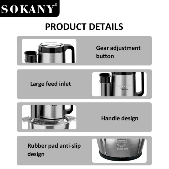 Sokany%20Wonder%20Chopper%20SK-06019%20Electric%20Meat%20Grinder%20Food%20Processor%20Vegetable%20Mincer%20Blender%206-in-1%20Stainless%20Steel%203.0L%20with%20800W%20Copper%20Motor%20Double%20Layer%20Four%20Blades%20for%20Home%20Kitchen%20-%20Multi-functional%20Kitchen%20Appliance,%20Ideal%20for%20Chopping%20&%20Grinding!!%20-%20Image%207