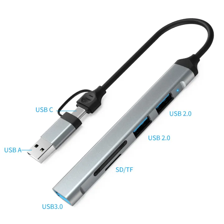【Lejia】Usb C Hub 5-in-1 Type C Docking Station Usb To Usb3.0 Adapter Notebook Laptop Computer