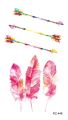 Waterproof Temporary Tattoo Sticker arrow feather flash tatto tatoo small colour tattoos for women men girl kid. 