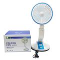 New USB Rechargeable Folding Fan with LED Lights: Stay Cool Anywhere - Compact and Illuminating-a Unique Choice For Your Needs. 