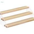 Multi-use Three Layer Clear Display Rack Makeup Dolls Ladder Riser Stand.