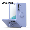 Smalshop Liquid Silicone Magnetic Case For Samsung Galaxy A55 A56 A36 A16 A26 A35 5G A54 A34 A14 A15 A25 A53 A33 Ring Holder Back Cover.