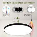 Led Ceiling Lights Dimmable  Smart Modern Ceiling Lamps with Remote Control Kitchen Bedroom Light Led Panel Lamp Home Room Decor. 