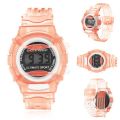 Child LED Digital Sport Watches Fashion Candy Color Wrist Watch Waterproof Transparent Strap Wristwatches Children Watches.
