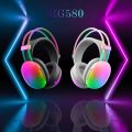 PG580 Bluetooth Headset Wireless Headset Long Standby Endurance RGB Luminous Card FM Bluetooth Headset. 