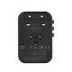 WIWU UA-301 Universal Travel Adapter with 4 USB Port + Type-C 5.6A Fast Charger - Black. 