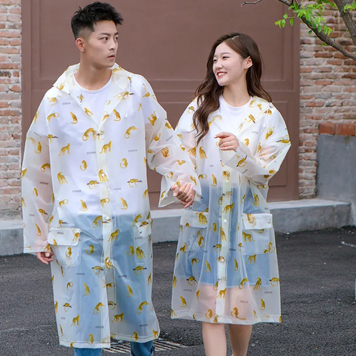 Transparent%20Raincoat%20Rain%20Coats%20Long%20Big%20Size%20Cloak%20Poncho%20Women%20Men's%20Waterproof%20Cute%20Cartoon%20Printing%20Clear%20Rain%20Jacket%20Cover%20-%20Image%203
